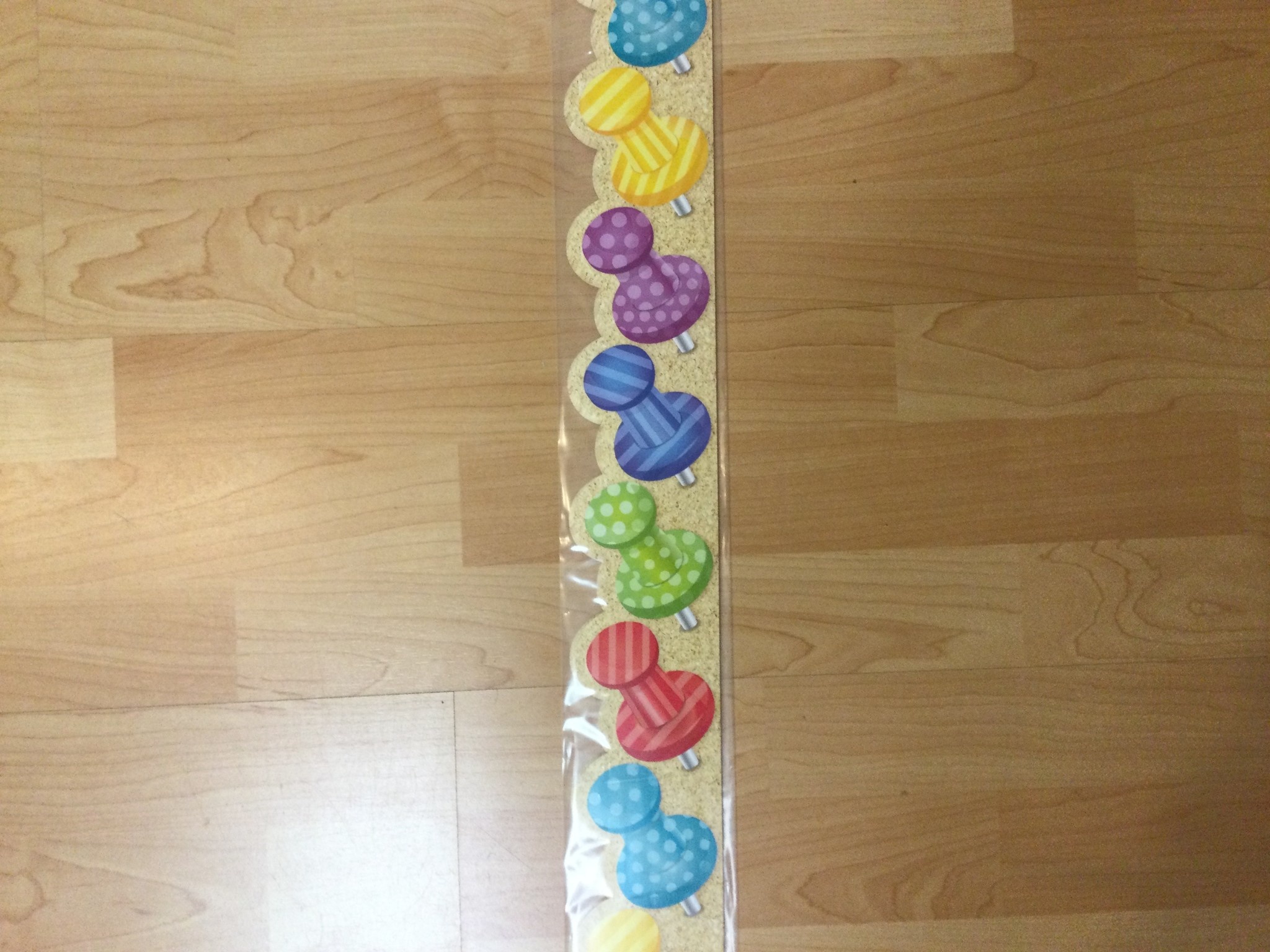 Bold & Bright Push Pins Border - School Spot
