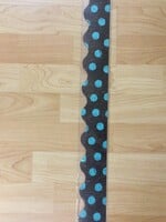 Turquiose Dots on Chalkboard Border