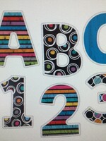 Colorful Chalkboard 4" EZ Letters 76pc