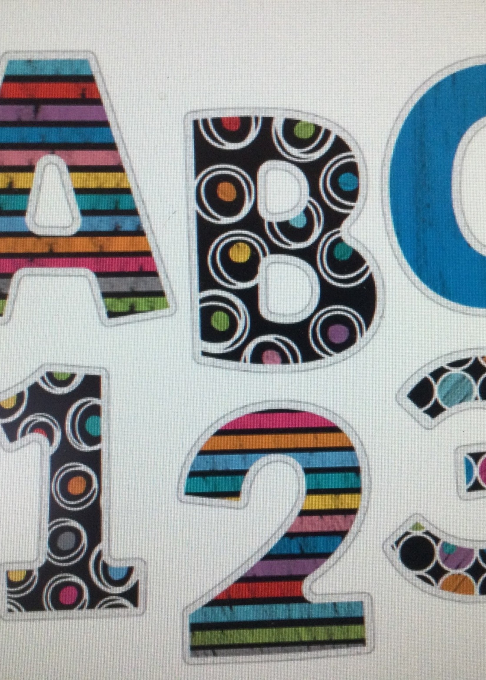 Colorful Chalkboard 4" EZ Letters 76pc