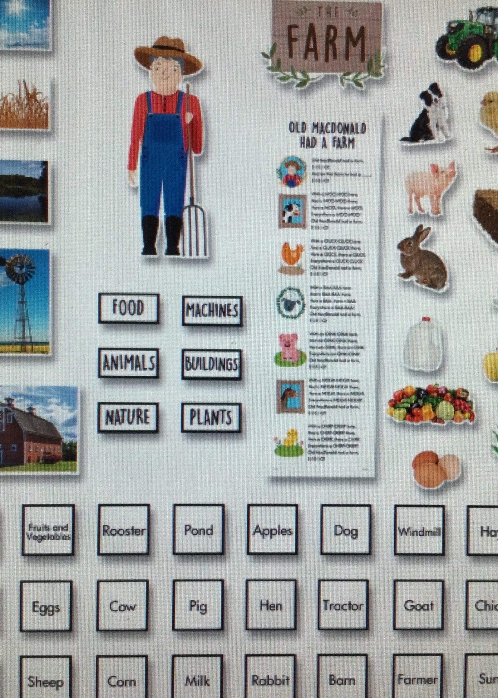 The Farm Mini Bulletin Board Set