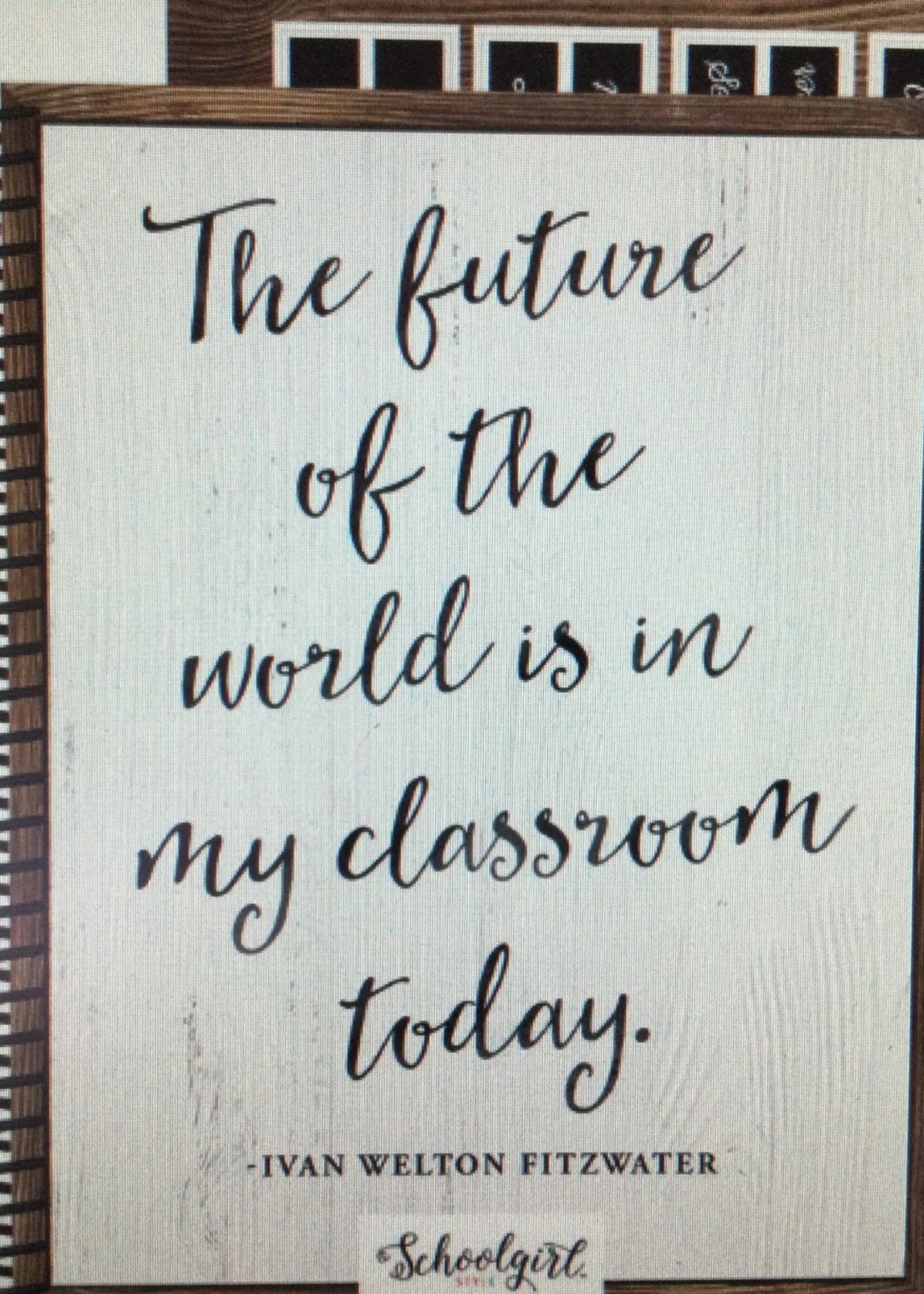 Schoolgirl Style Industrial Chic Teacher Planner