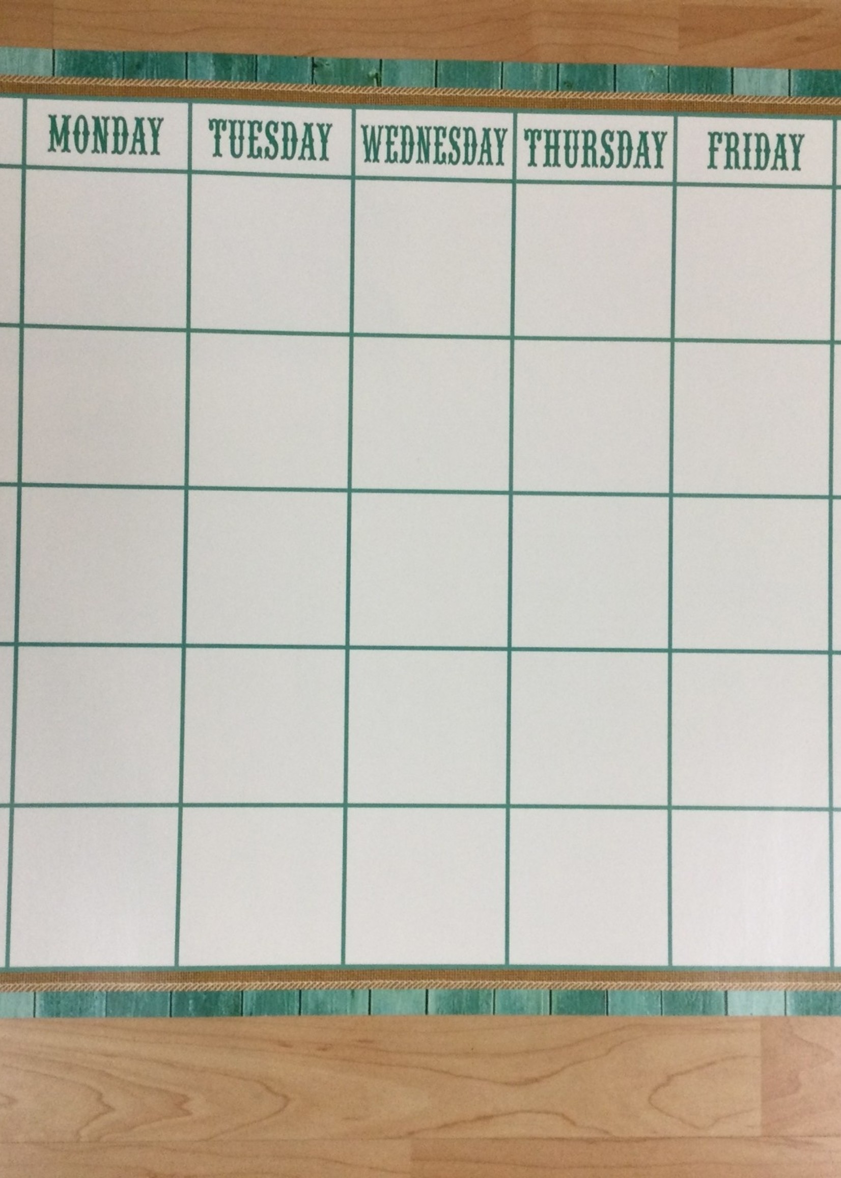 Shabby Chic Calendar Chart 22" x  17"