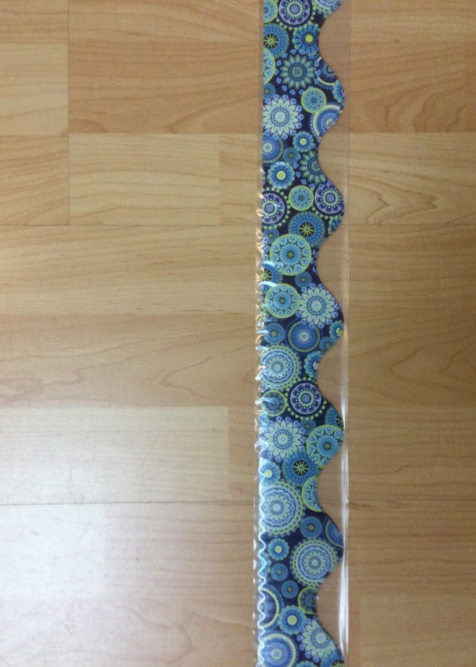 Blue Harmony Mandala Scalloped Border 37'