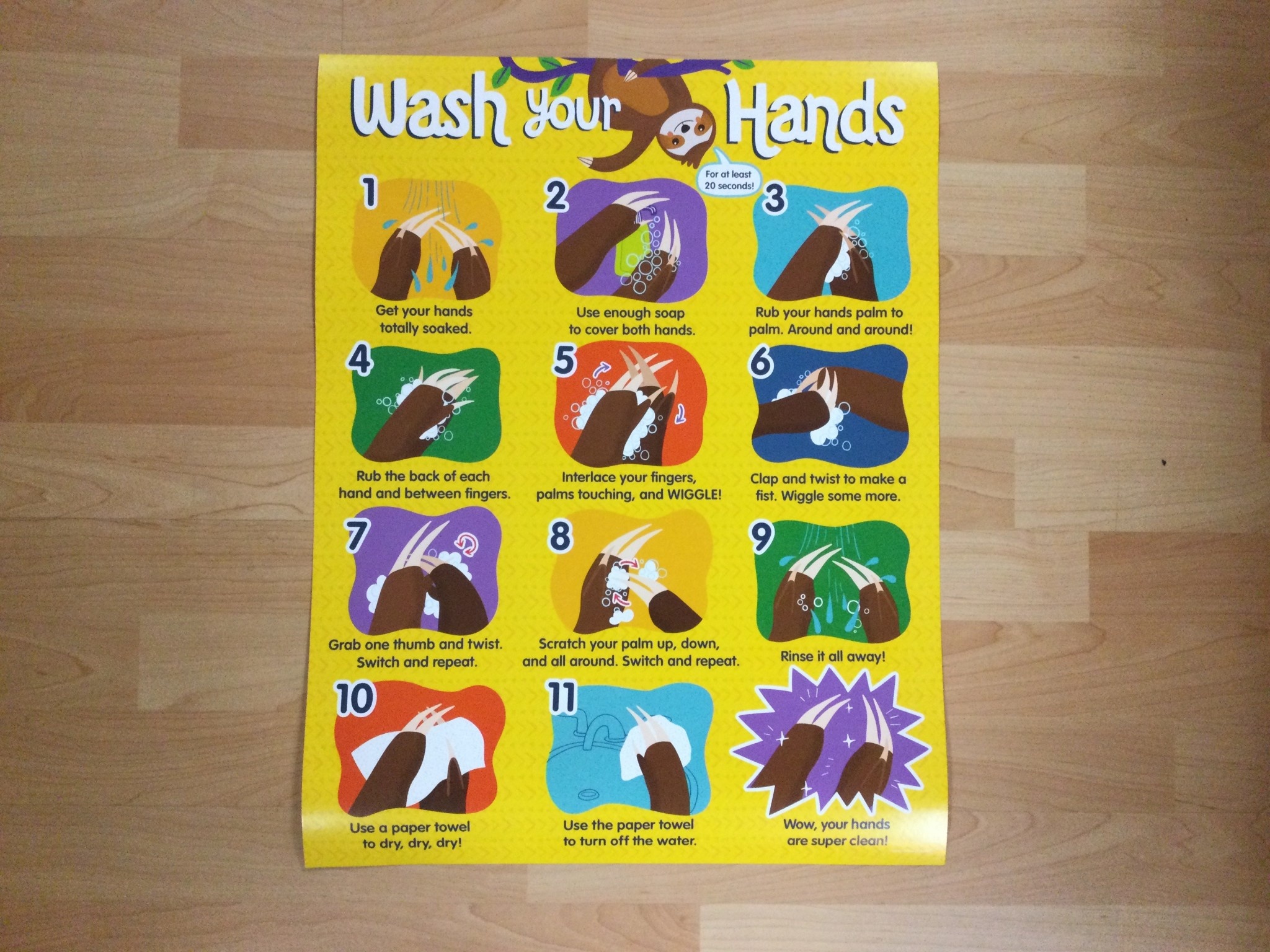 Wash Your Hands Chart School Spot