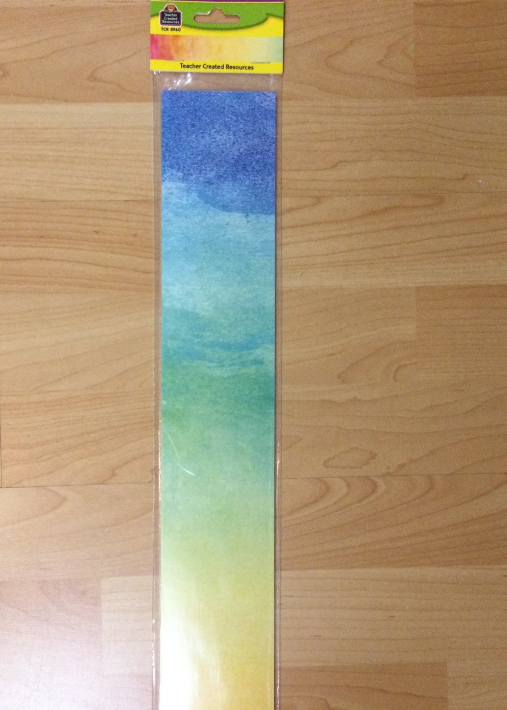 Watercolor Rainbow Straight Border