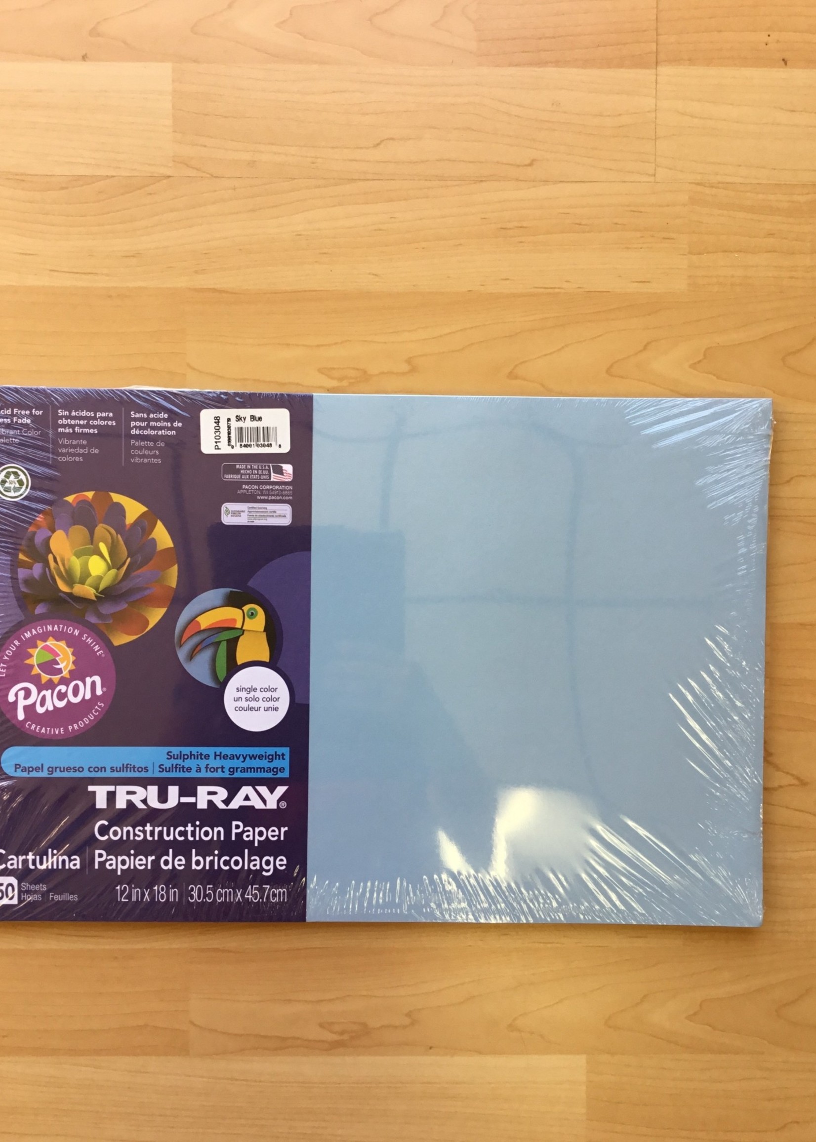 Sky Blue 12" x 18" Tru-Ray Construction Paper 50 sheets