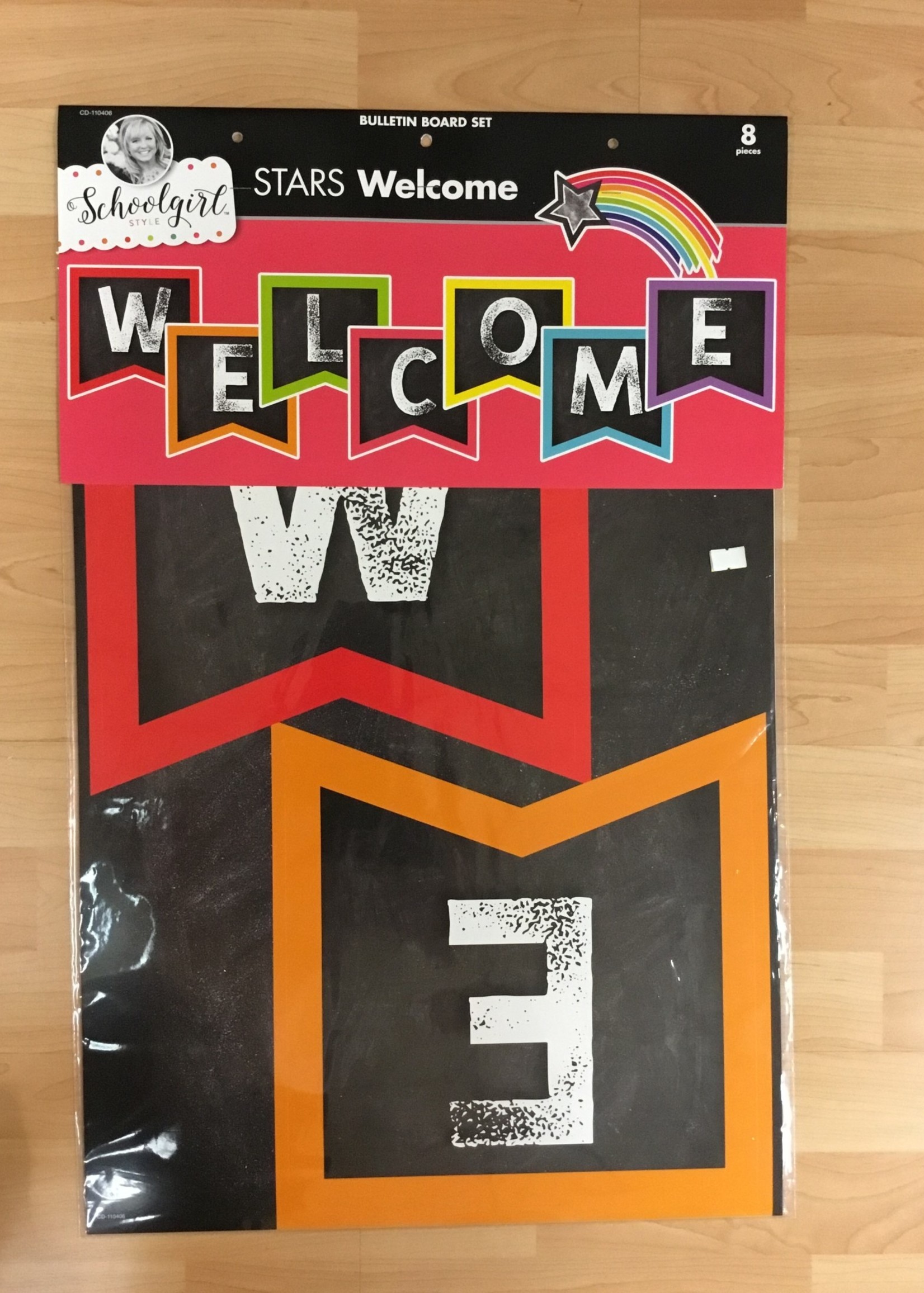 Schoolgirl Style STARS Welcome Bulletin Board Set