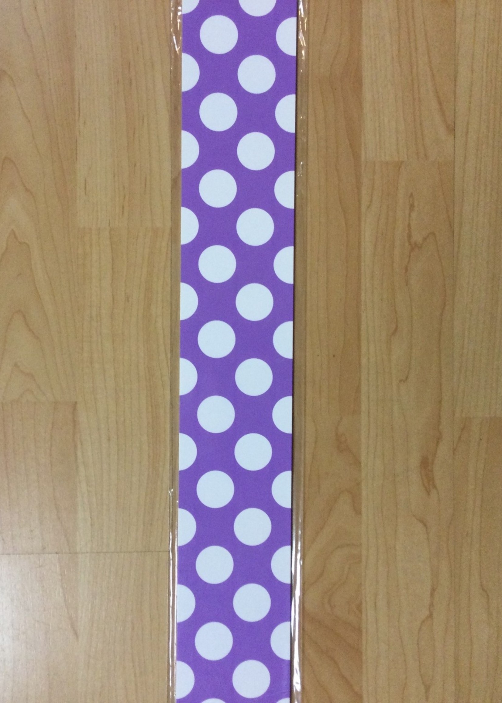 Schoolgirl Style Purple Polka Dot Straight Border