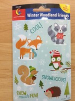 Winter Woodland Friends Sticker 50pc