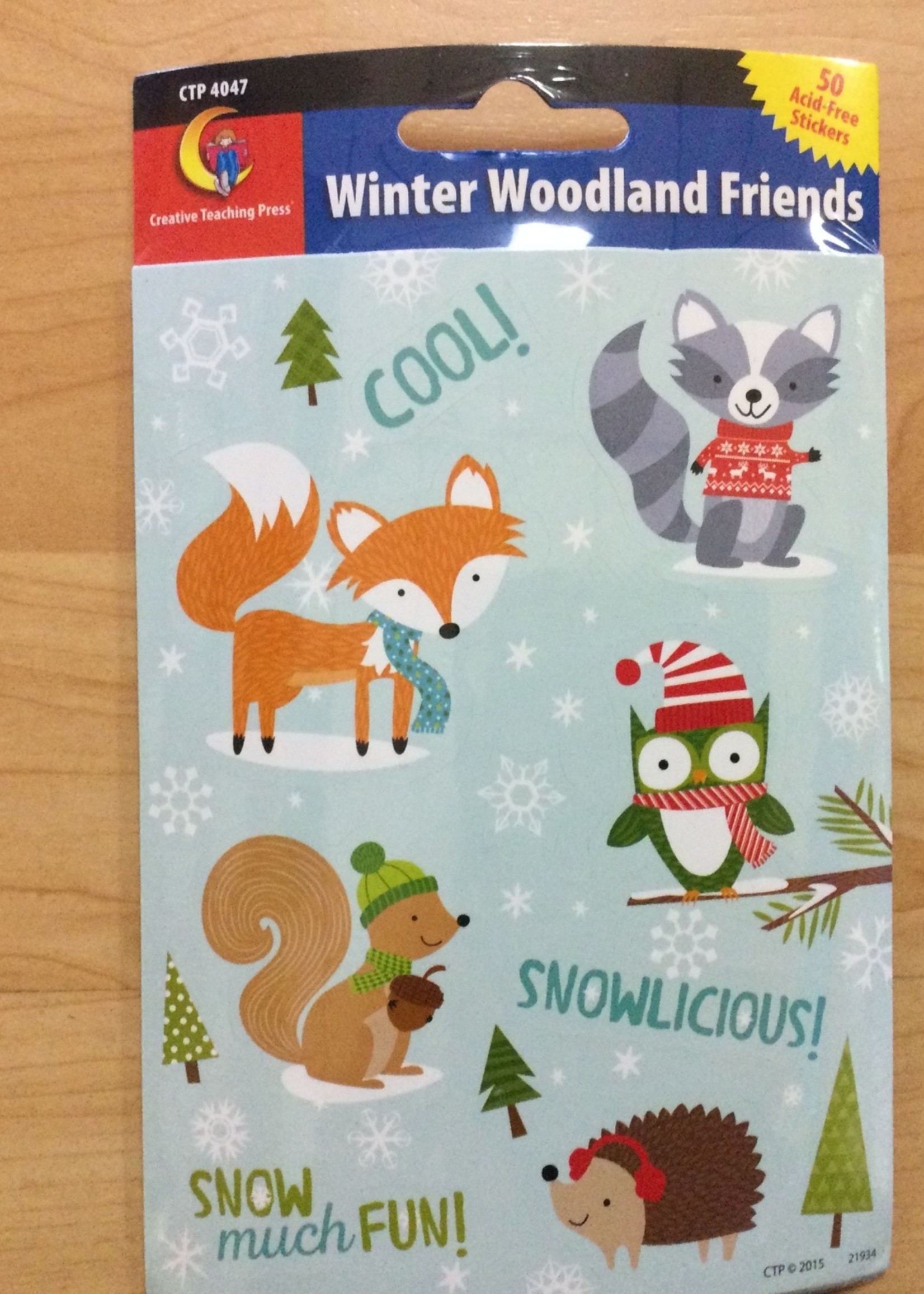Winter Woodland Friends Sticker 50pc