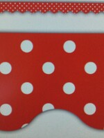 Red Polka Dot Scalloped Border 35'