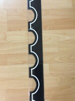 Schoolgirl Style Black & White Awning Border