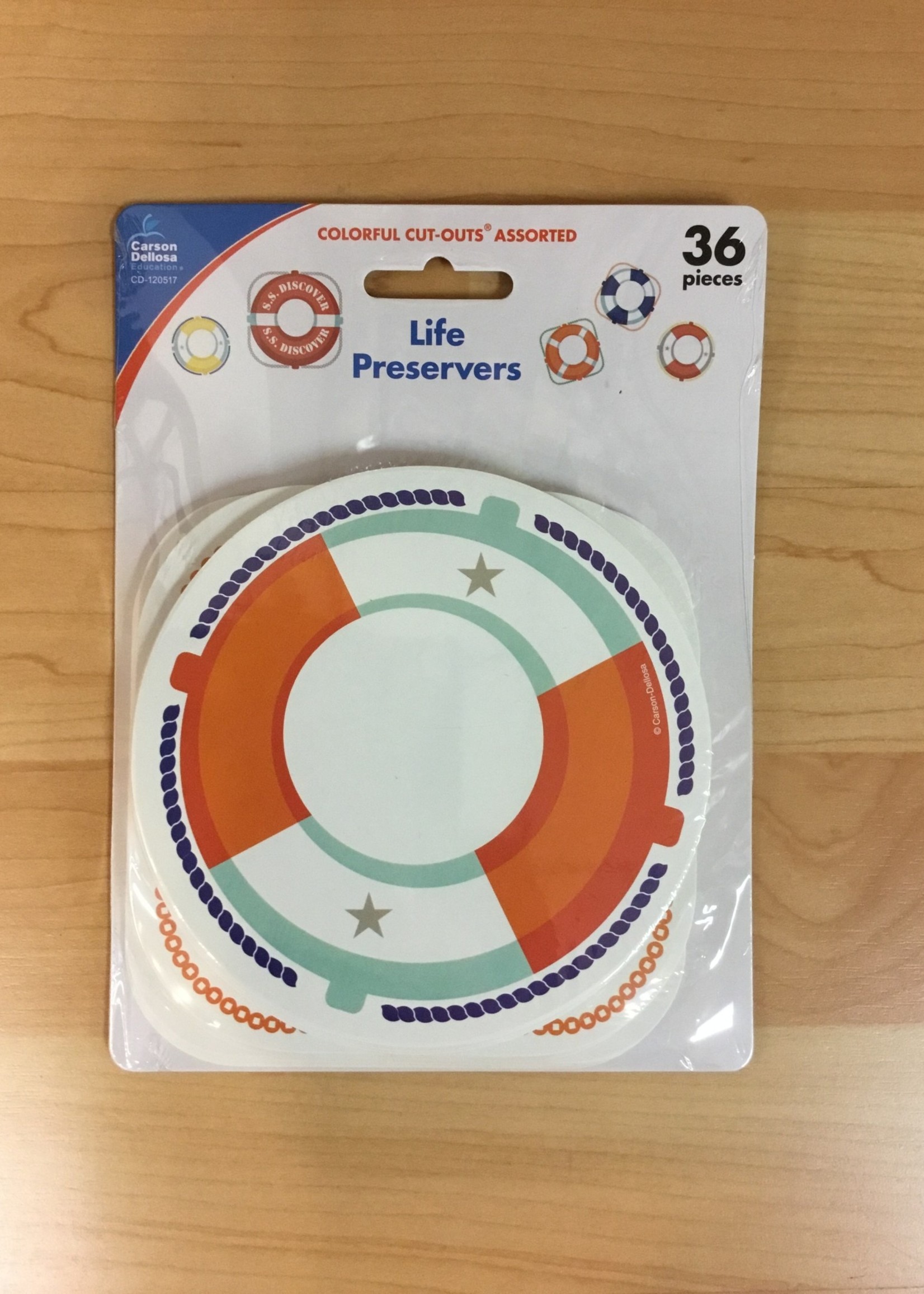 Life Preservers Cutouts 36pc