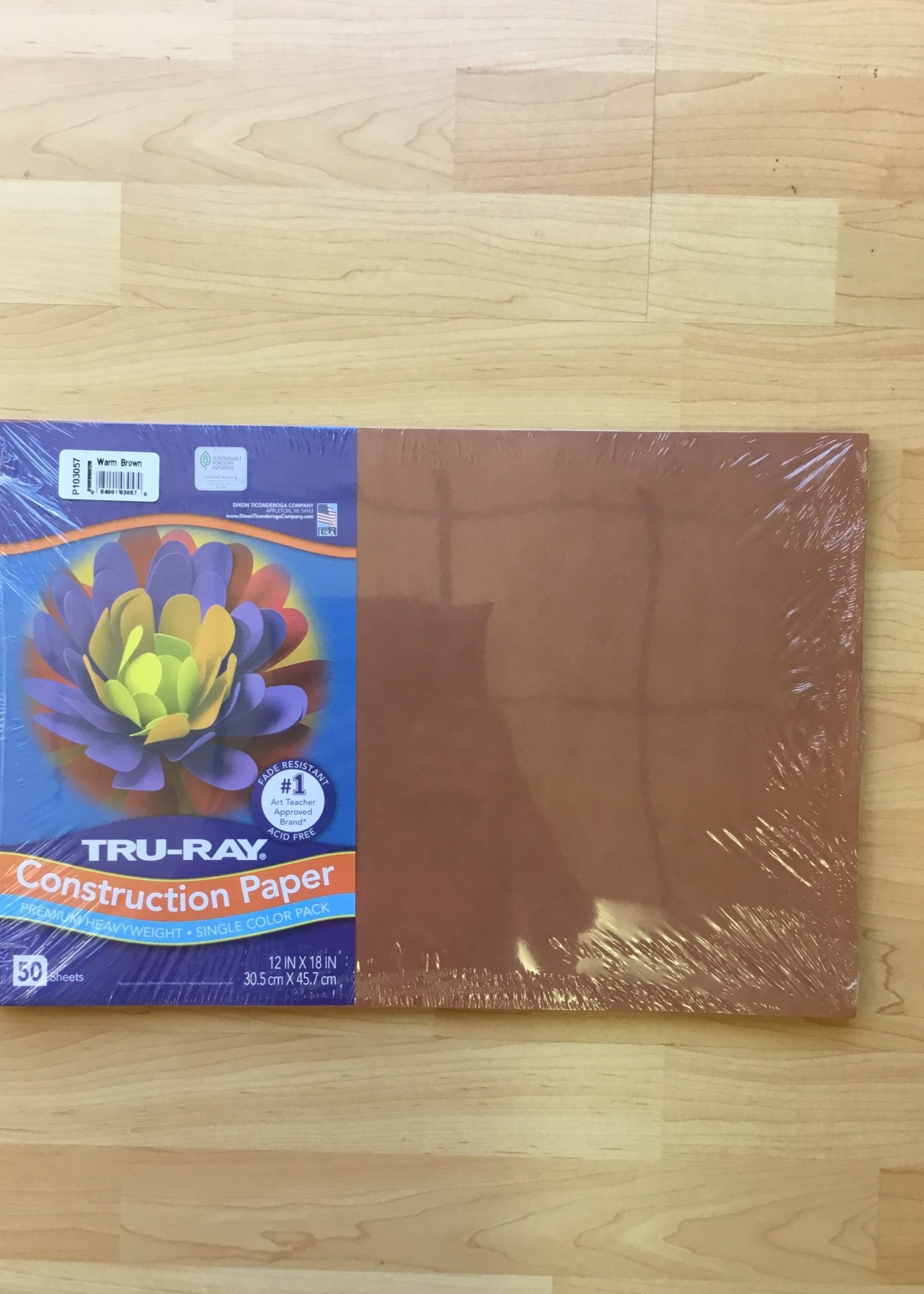 Warm Brown 12" x 18" Tru-Ray Construction Paper 50 sheets