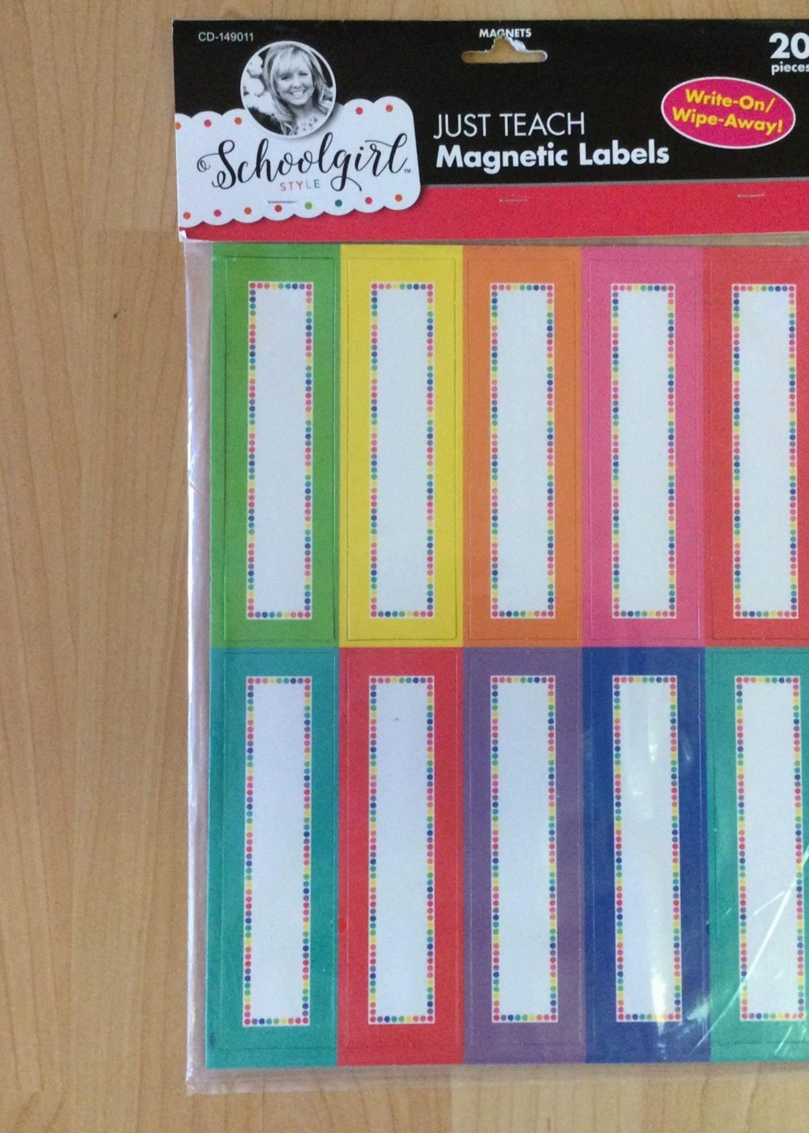 Schoolgirl Style Just Teach Magnetic Labels 20pc