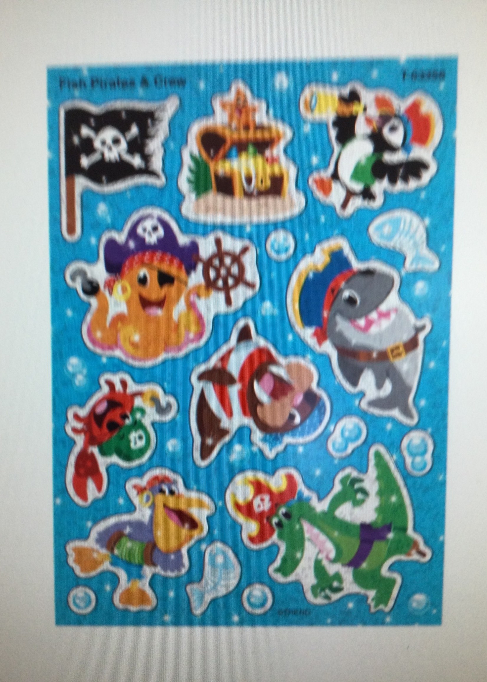 Fish Pirates Sparkle Stickers 2 sheets