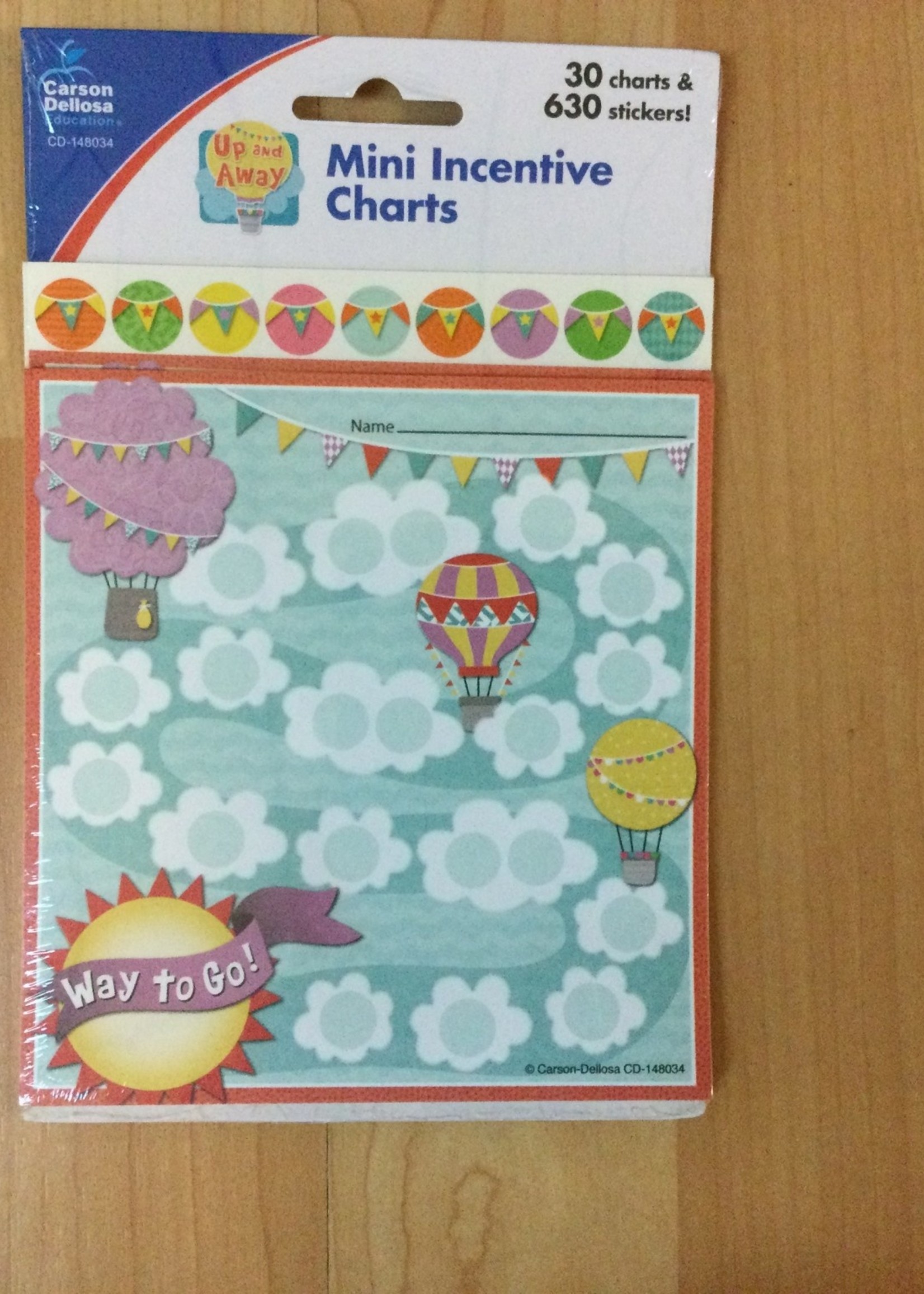 Up & Away Mini Incentive Charts w/Stickers 30pk