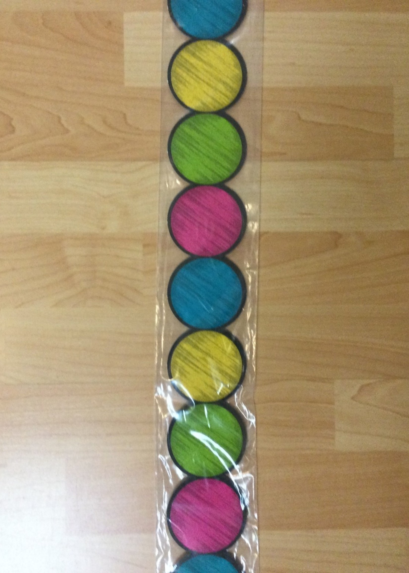 Chalkboard Brights Circles Border 35'