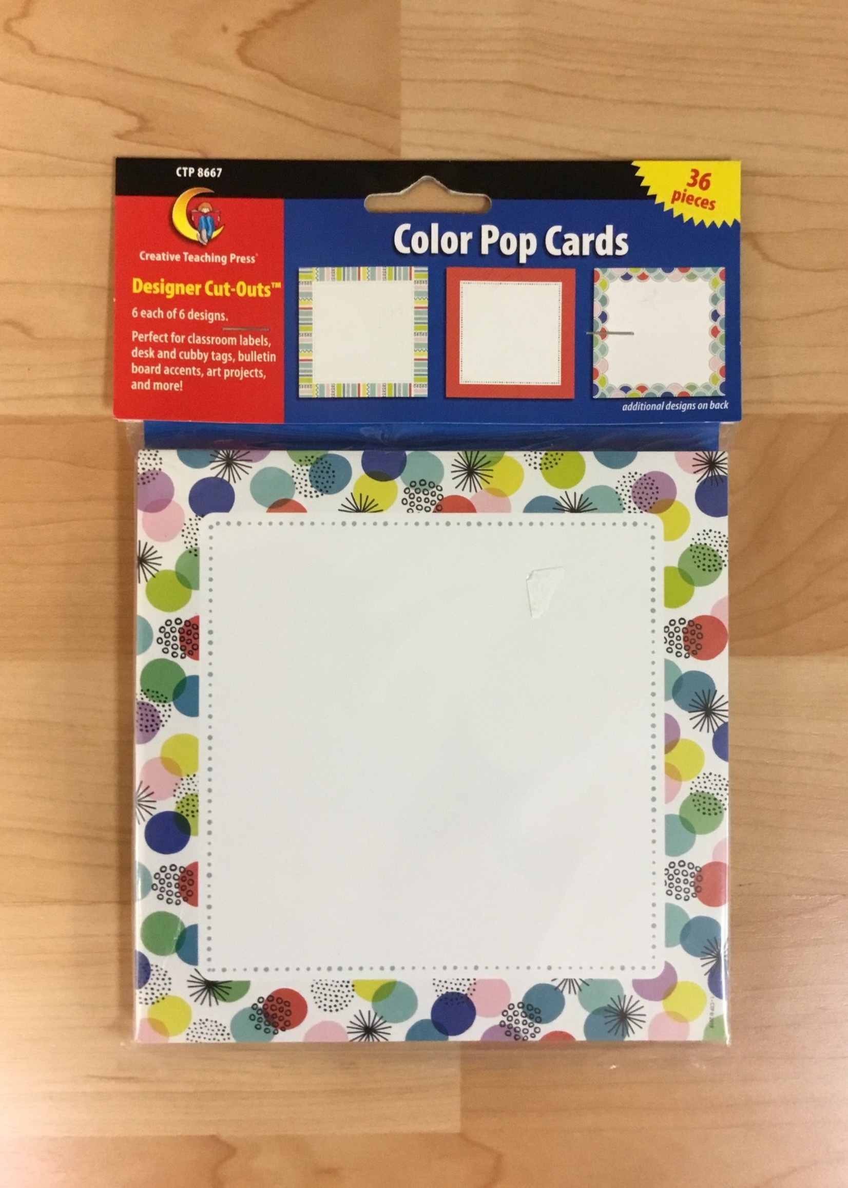 Color Pop Cards Cutouts 36pc