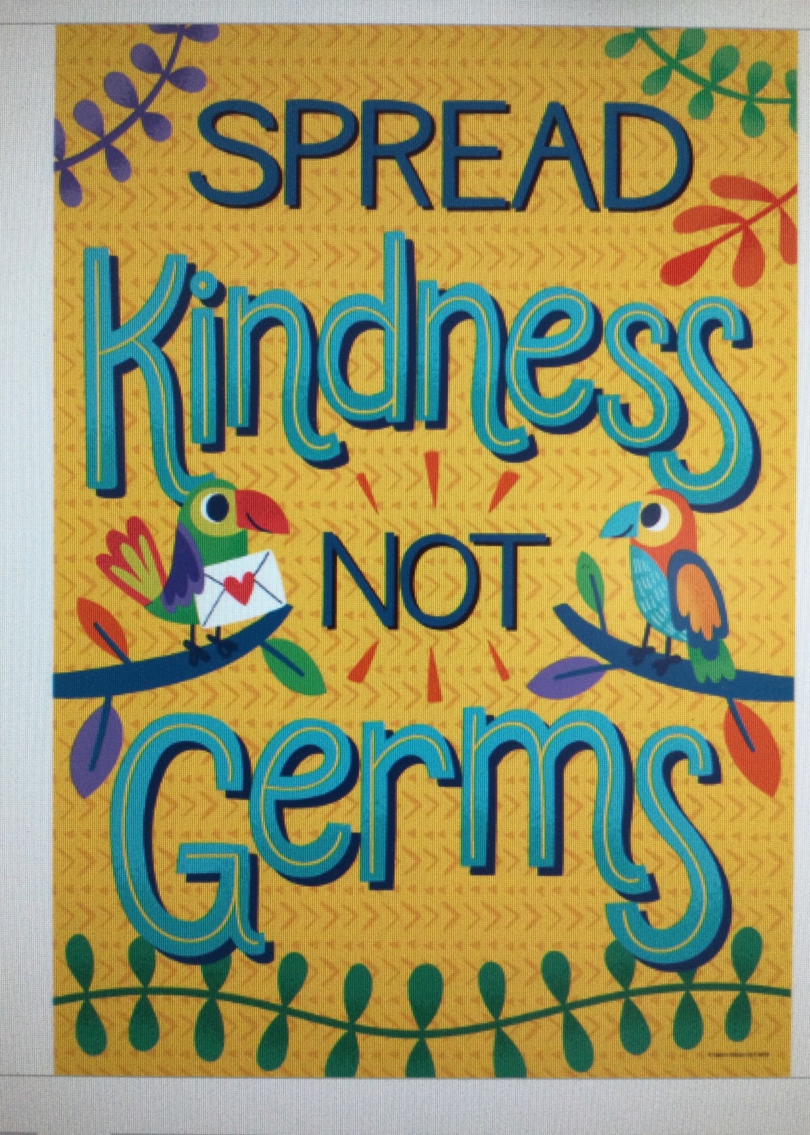 Spread Kindness Not Germs Poster