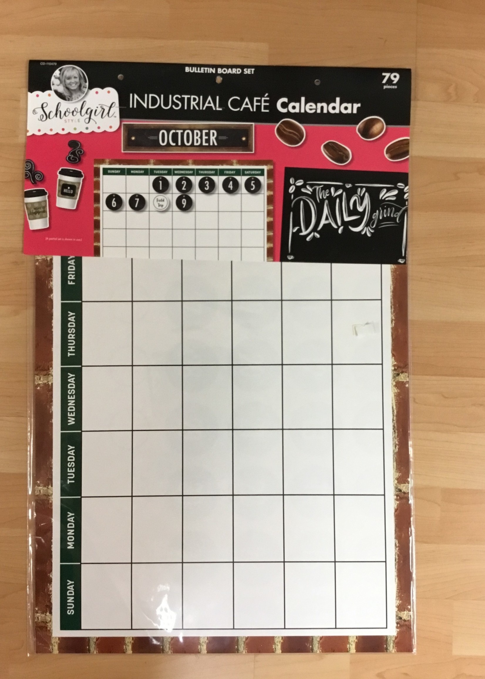 Schoolgirl Style Industrial Cafe Calendar Bulletin Board