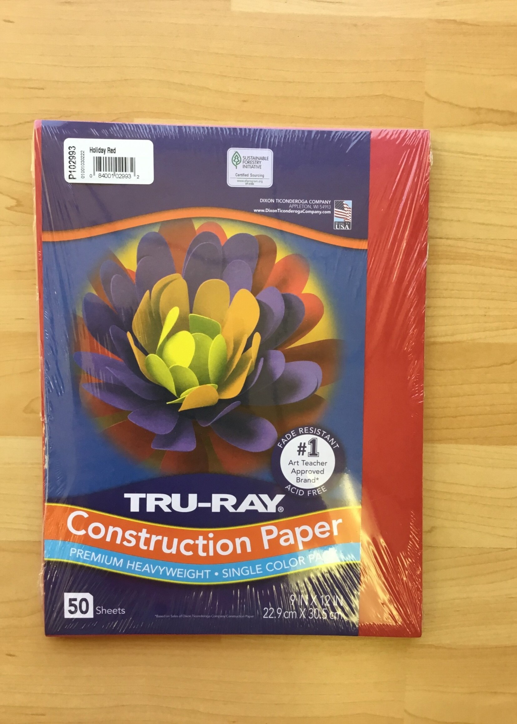 Holiday Red 9" x 12" Tru-Ray Construction Paper 50 sheets