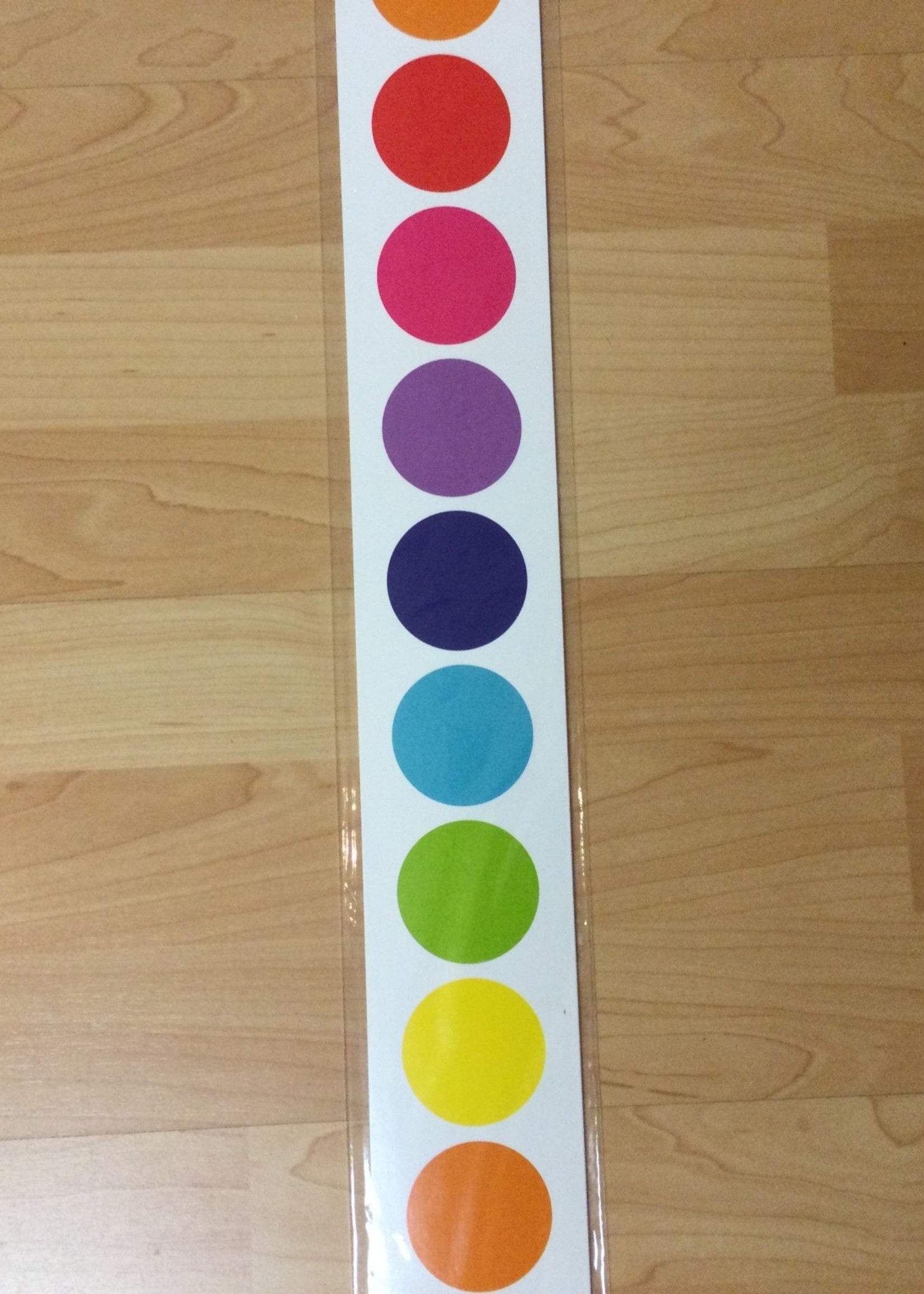 Schoolgirl Style STARS Rainbow Big Dots Border 36'
