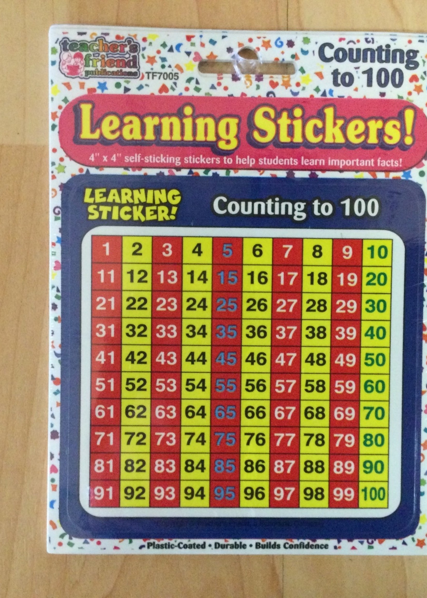 Learning Stickers-Counting to 100