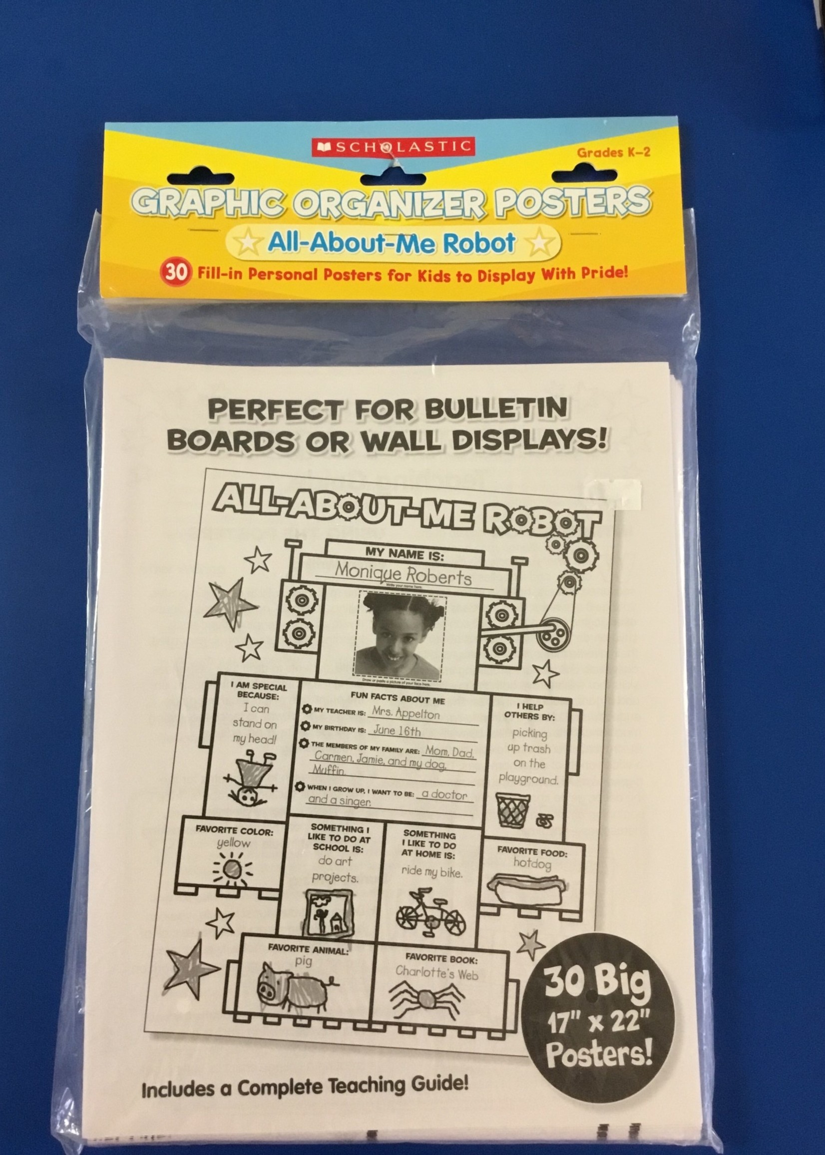 All About Me Robot Graphic Organizer 30pk