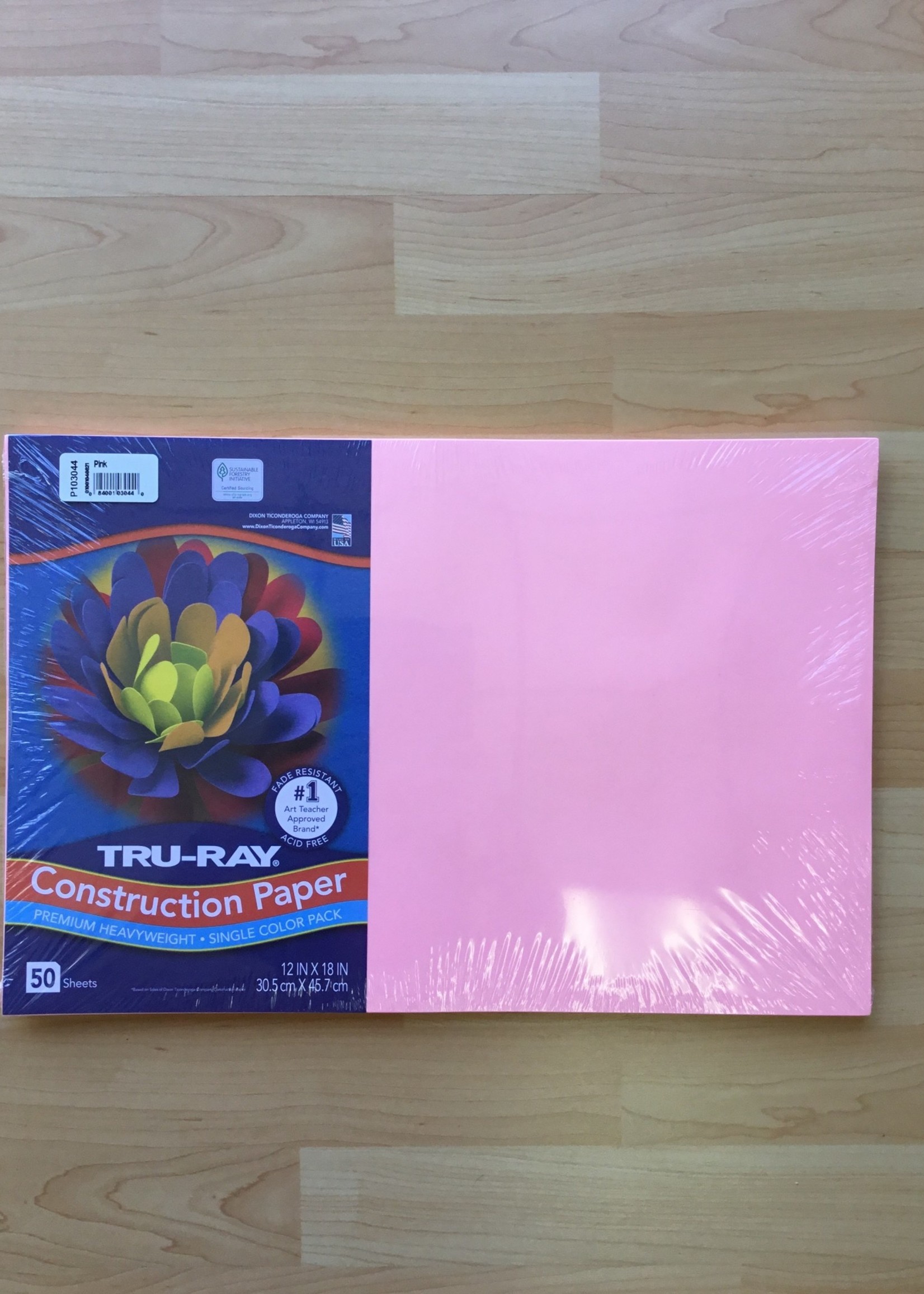 Pink 12" x 18" Tru-Ray Construction Paper 50 sheets
