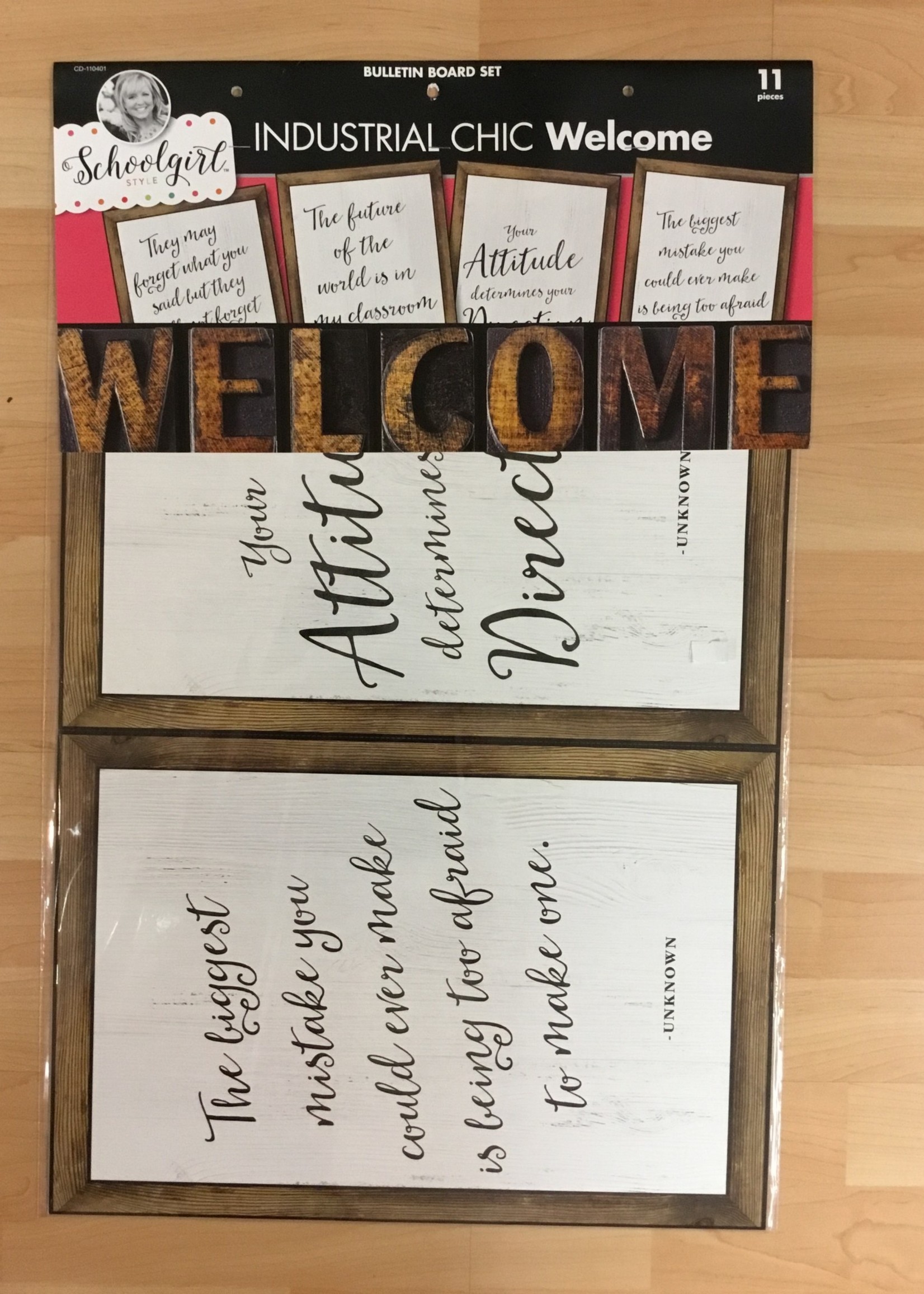 Schoolgirl Style Industrial Chic Welcome Bulletin Board