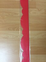 Poppy Red Stylish Scallops Border 35'