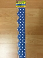 Blue Polka Dot Scalloped Border 35'