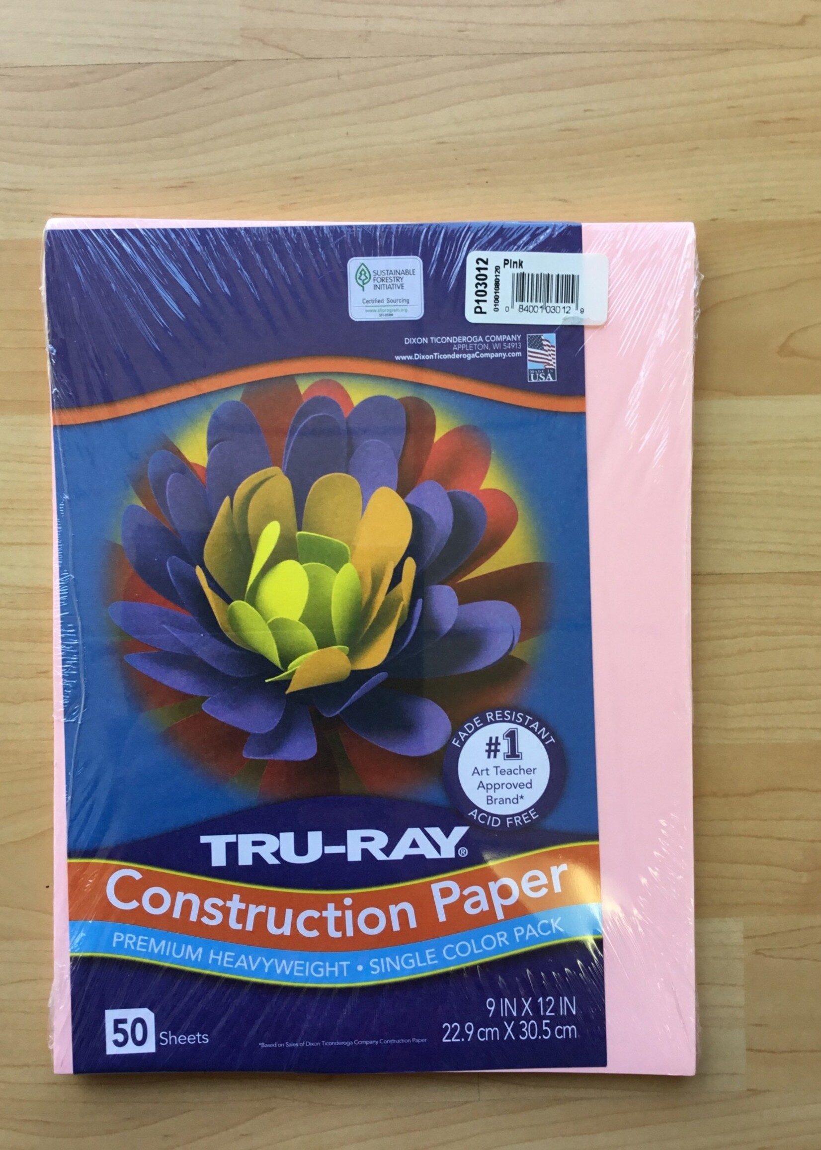 Pink 9" x 12" Tru-Ray Construction Paper 50 sheets
