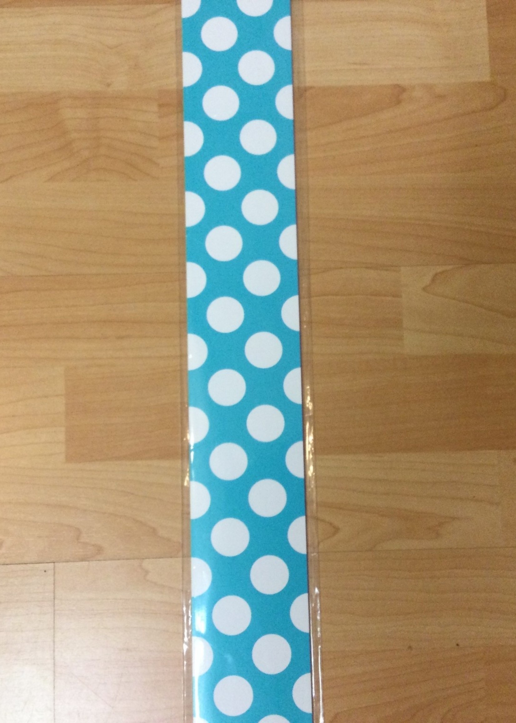 Schoolgirl Style Teal w/Polka Dots Straight Border 36'