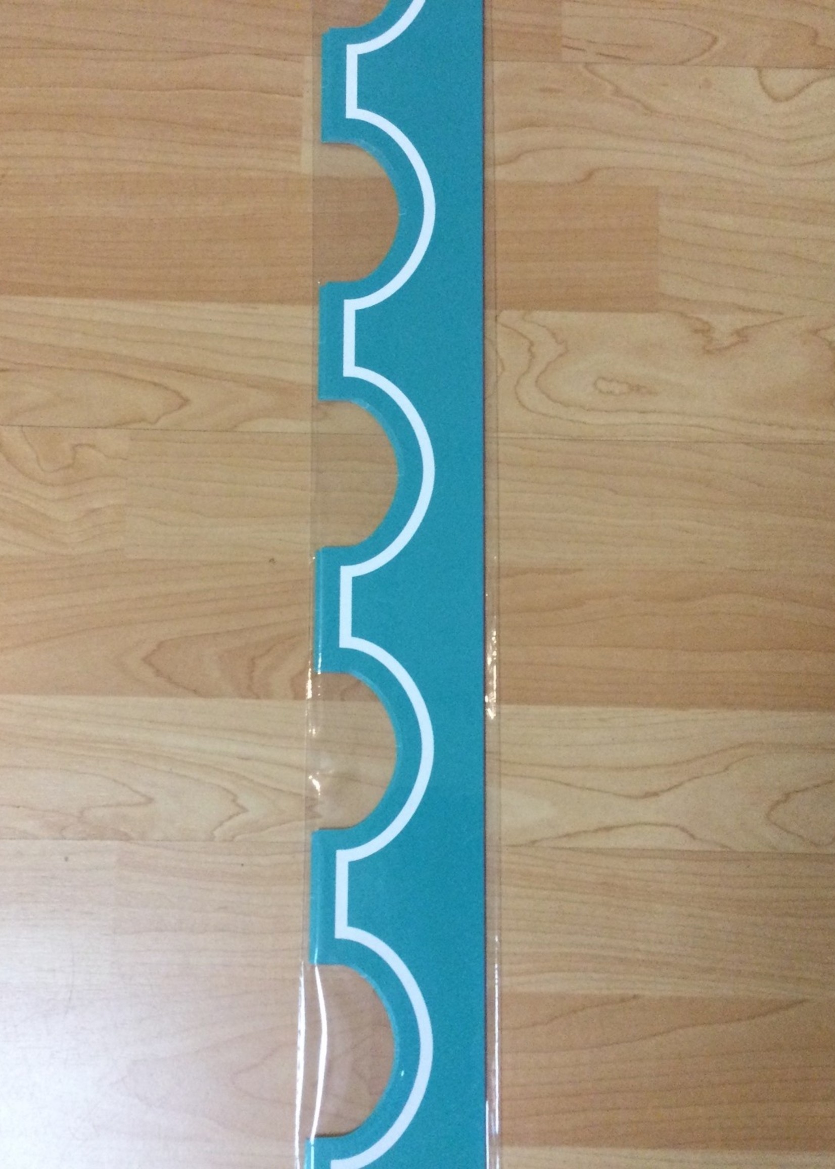 Schoolgirl Style Turquoise & White Awning Border 39'