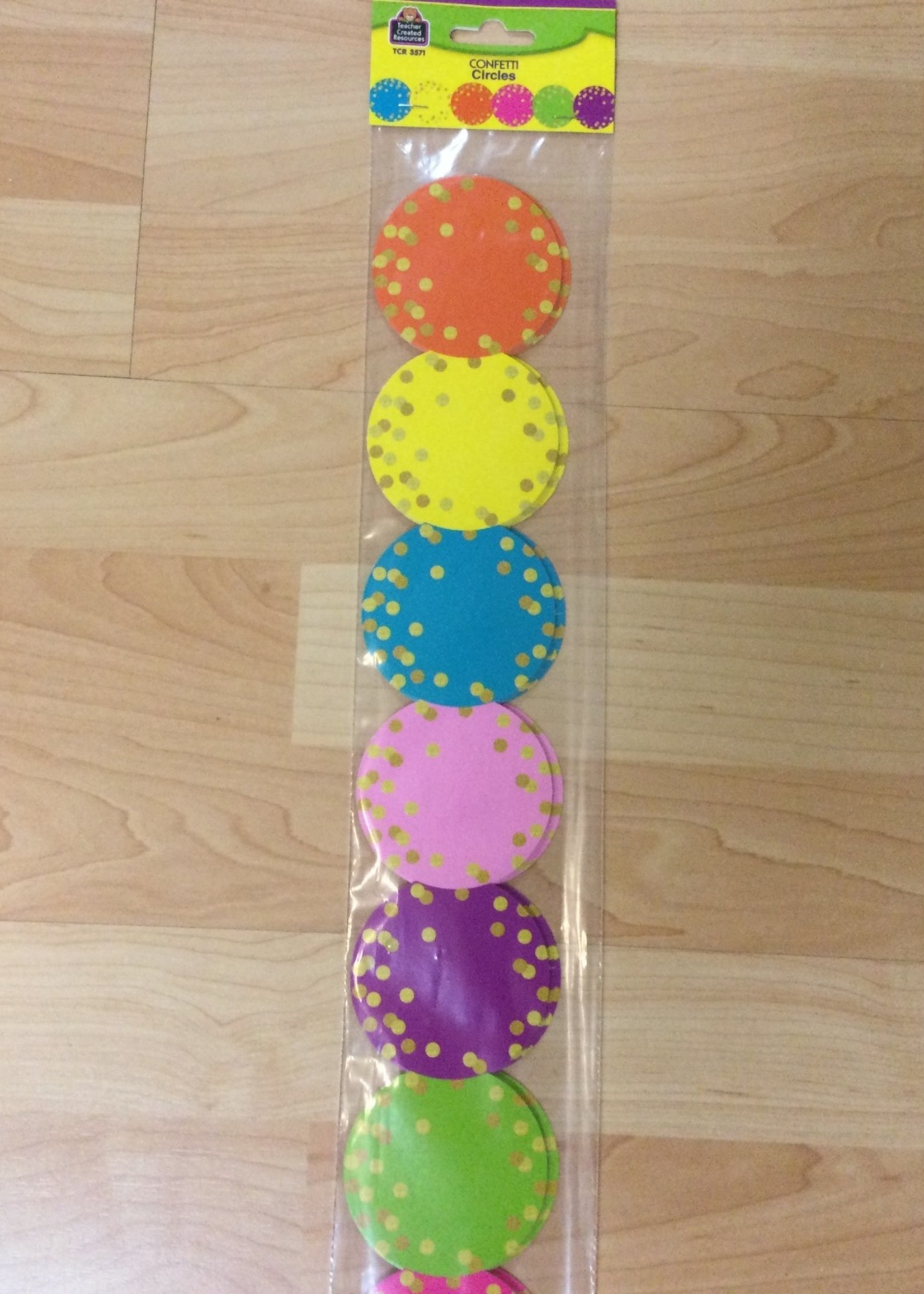 Confetti Circles Die Cut Border 35'