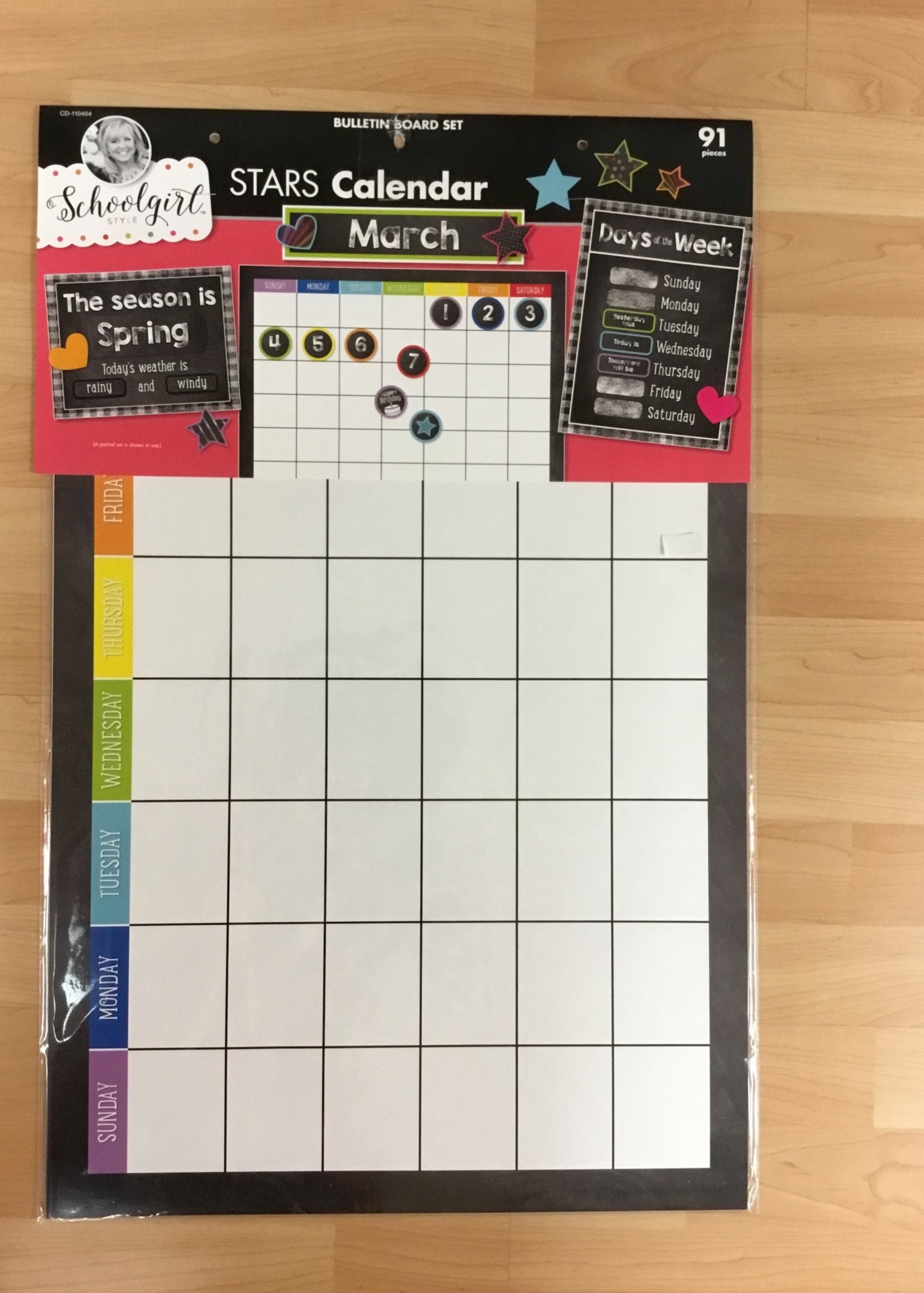 Schoolgirl Style STARS Calendar Bulletin Board
