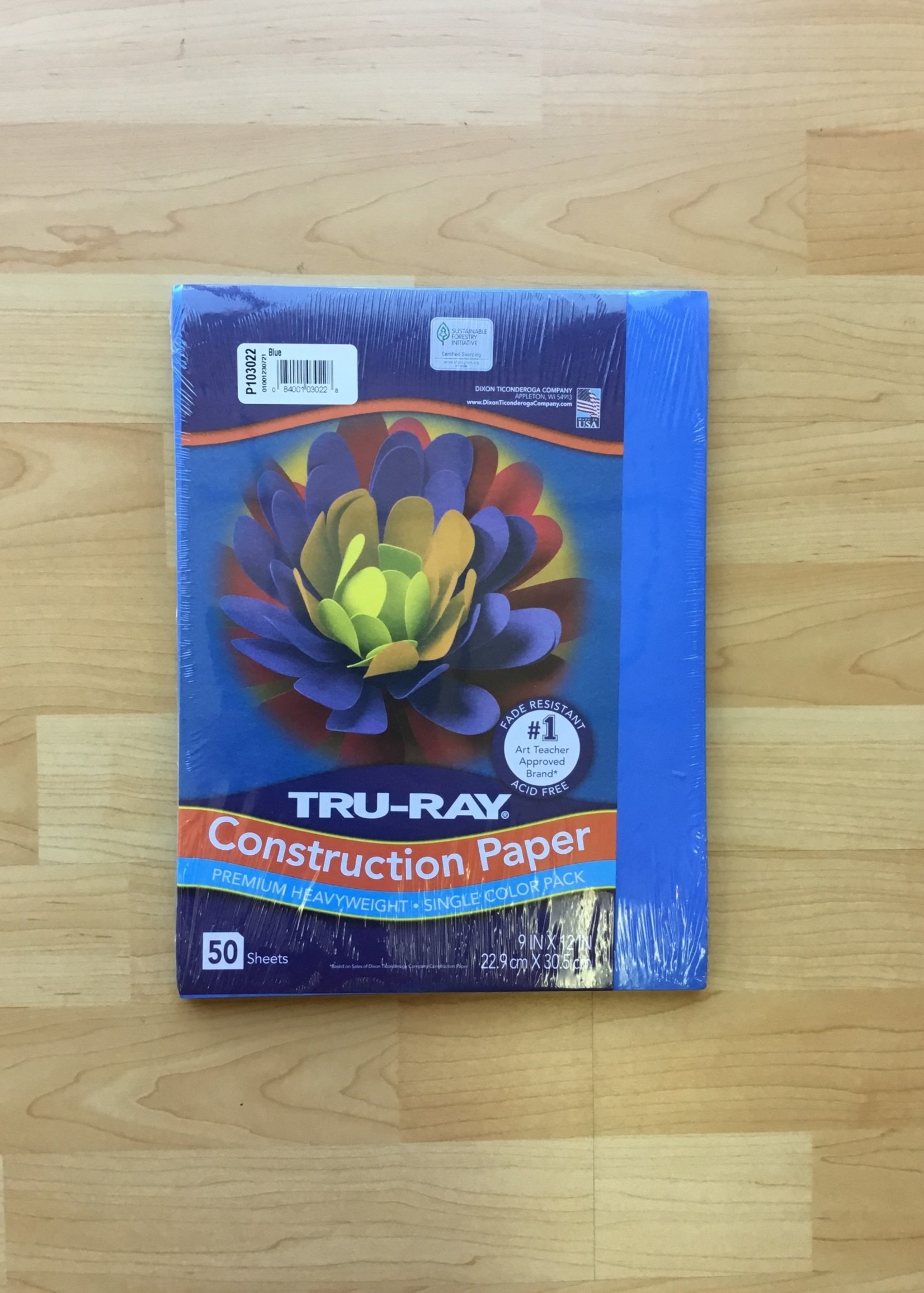 Blue 9" x 12" Tru-Ray Construction Paper