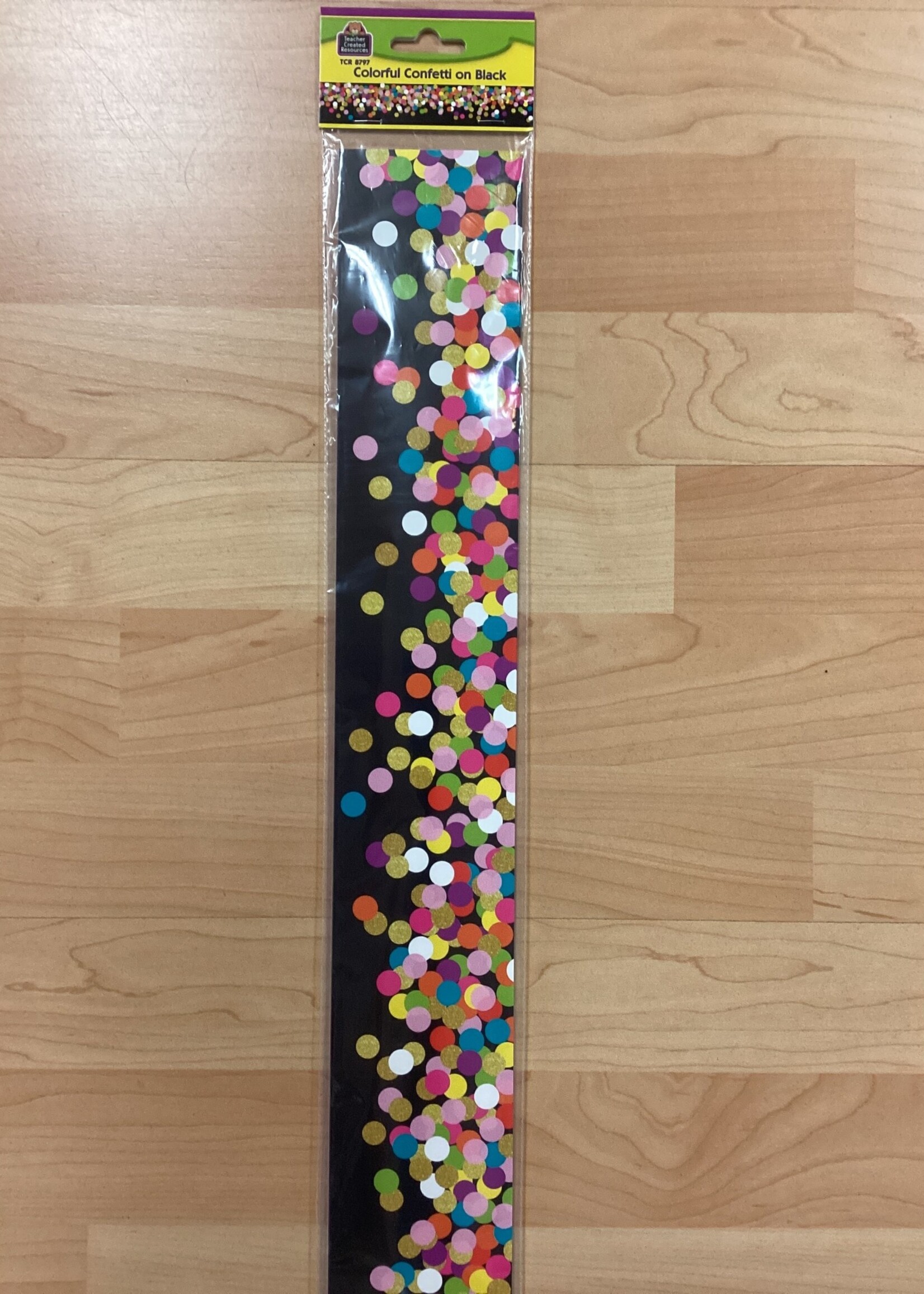 Black  Colorful Confetti Border 35'