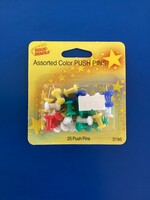 Asst Color Push Pins 25 pk