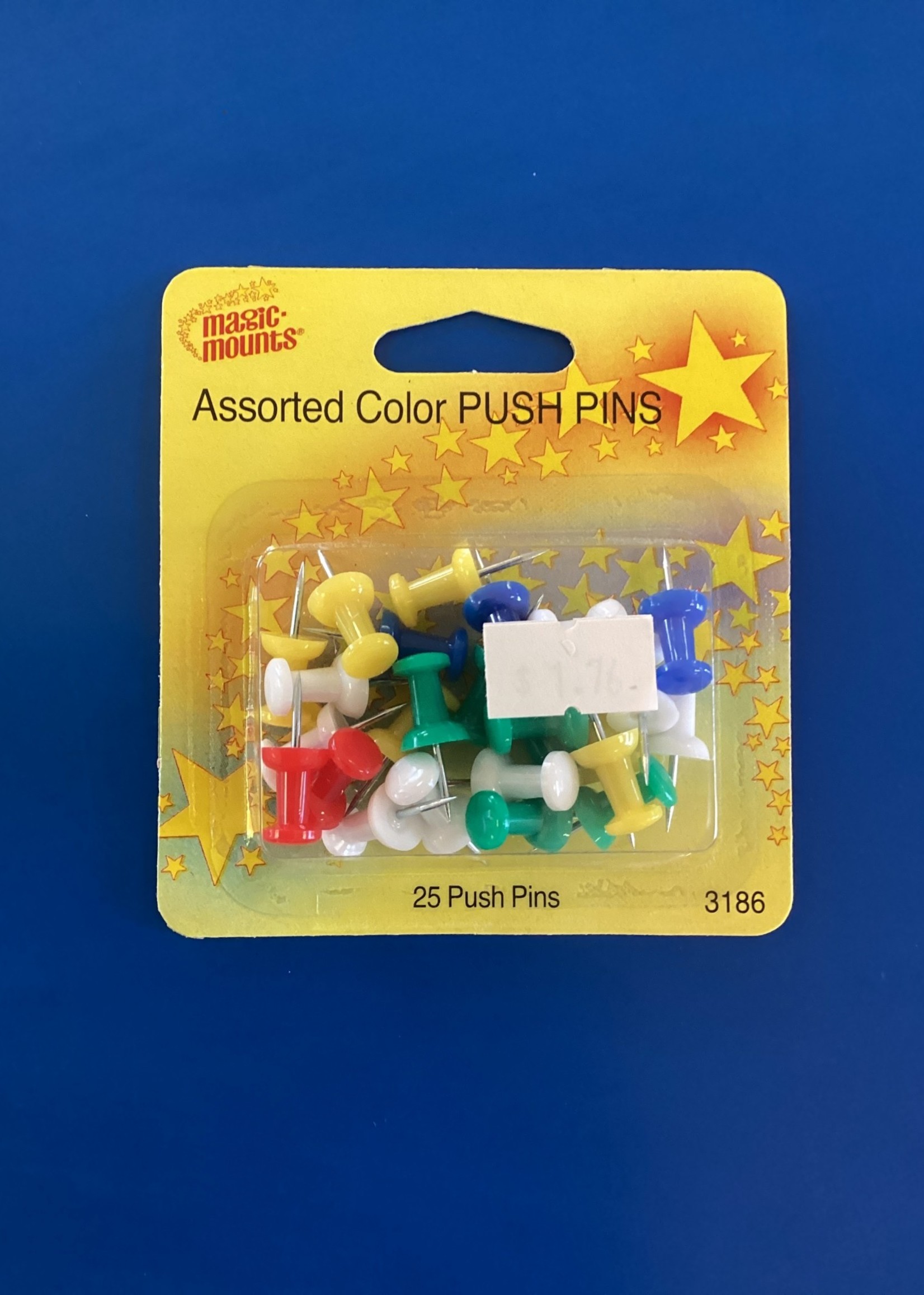 Asst Color Push Pins 25 pk