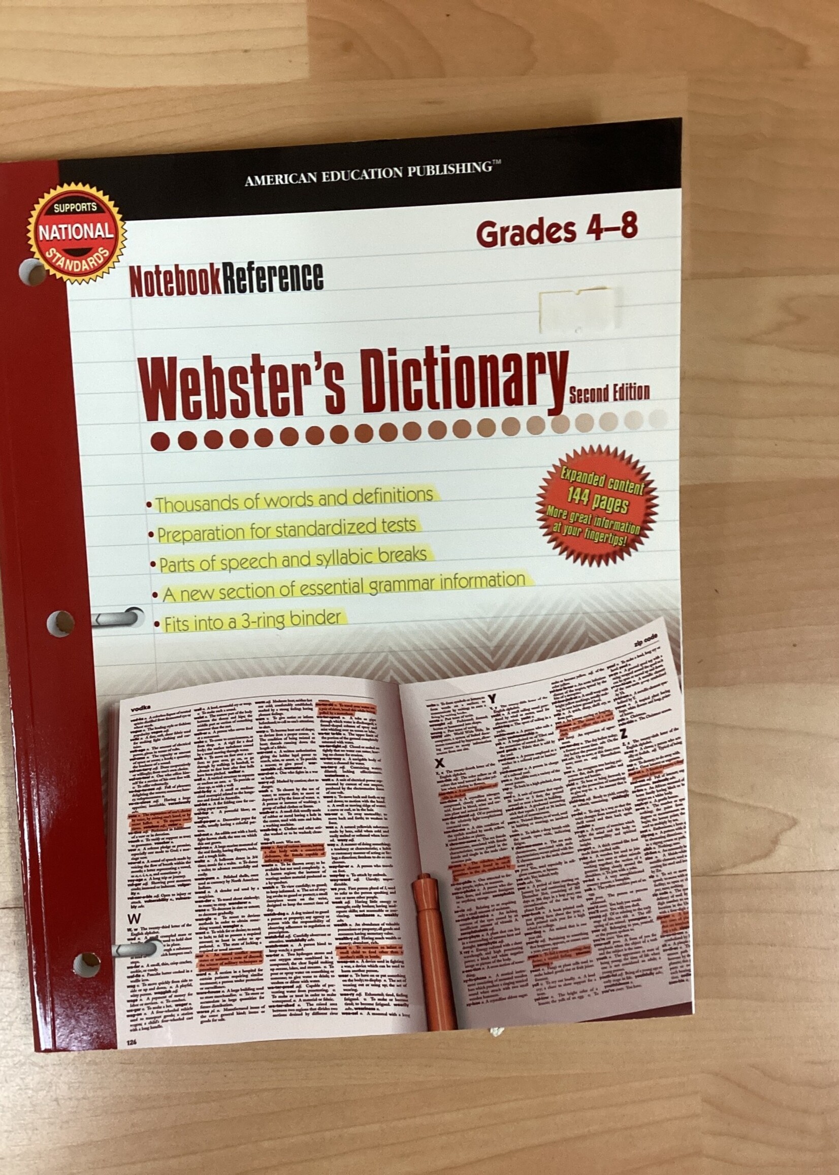 Webster's Dictionary Gr. 4-8
