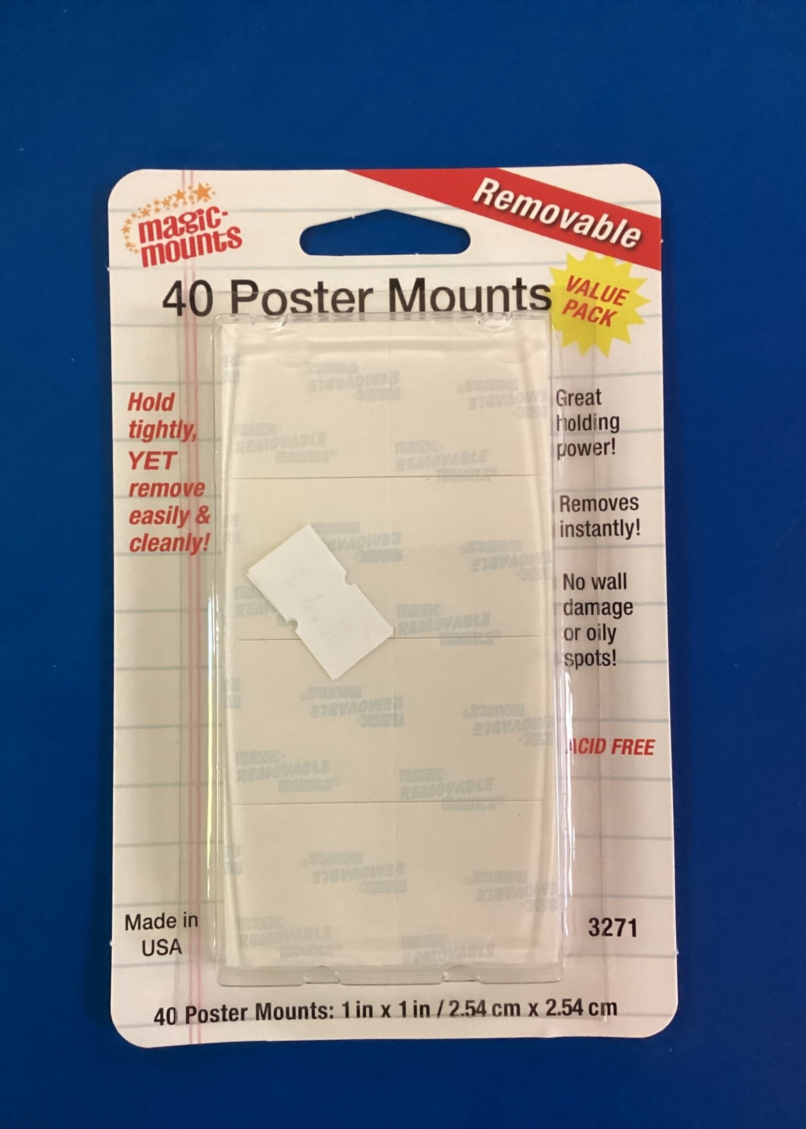 Removable Poster Mounts 40 Pk