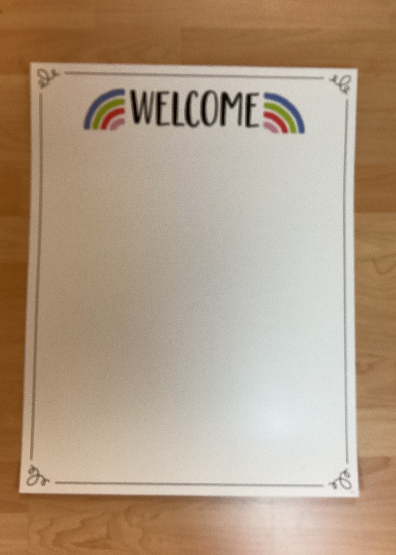 Rainbow Doodles Welcome Chart