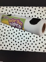 Black Painted Dots on White Better Than Paper 4'x12'