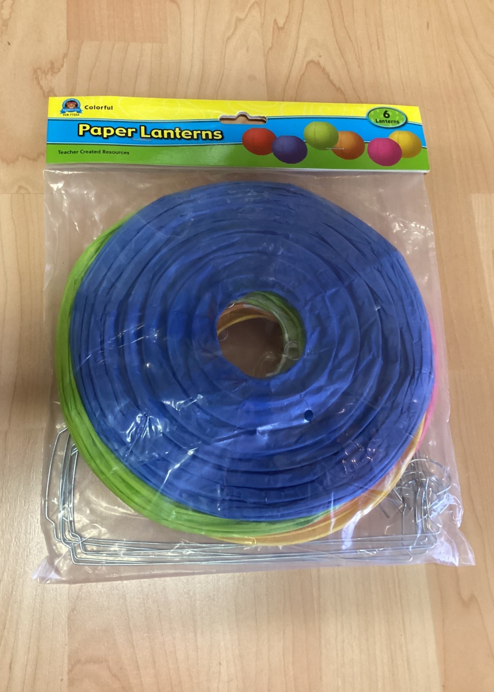 Colorful 8" Hanging Paper Lanterns 6pc