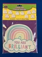 Pastel Pop Positive Sayings Cutouts 30pc