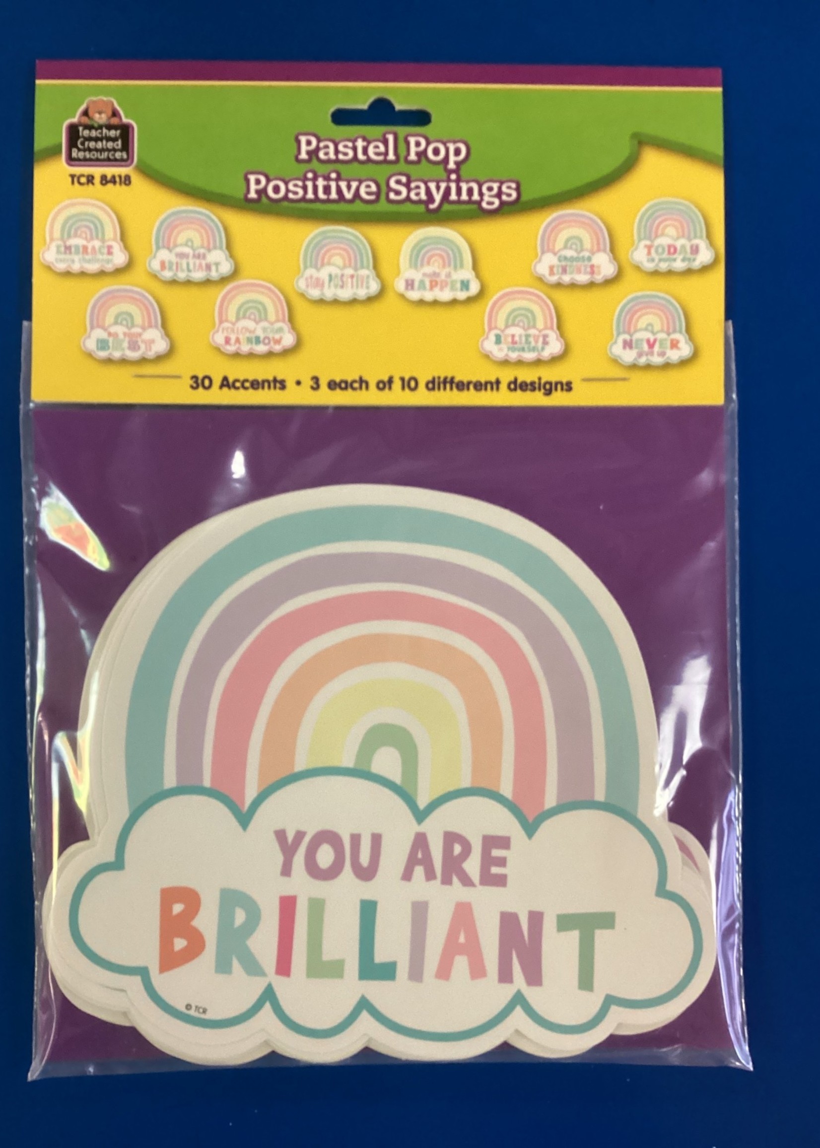 Pastel Pop Positive Sayings Cutouts 30pc